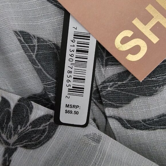 Harve Benard V Neck Floral Smock Waist Top - Picture 6 of 6